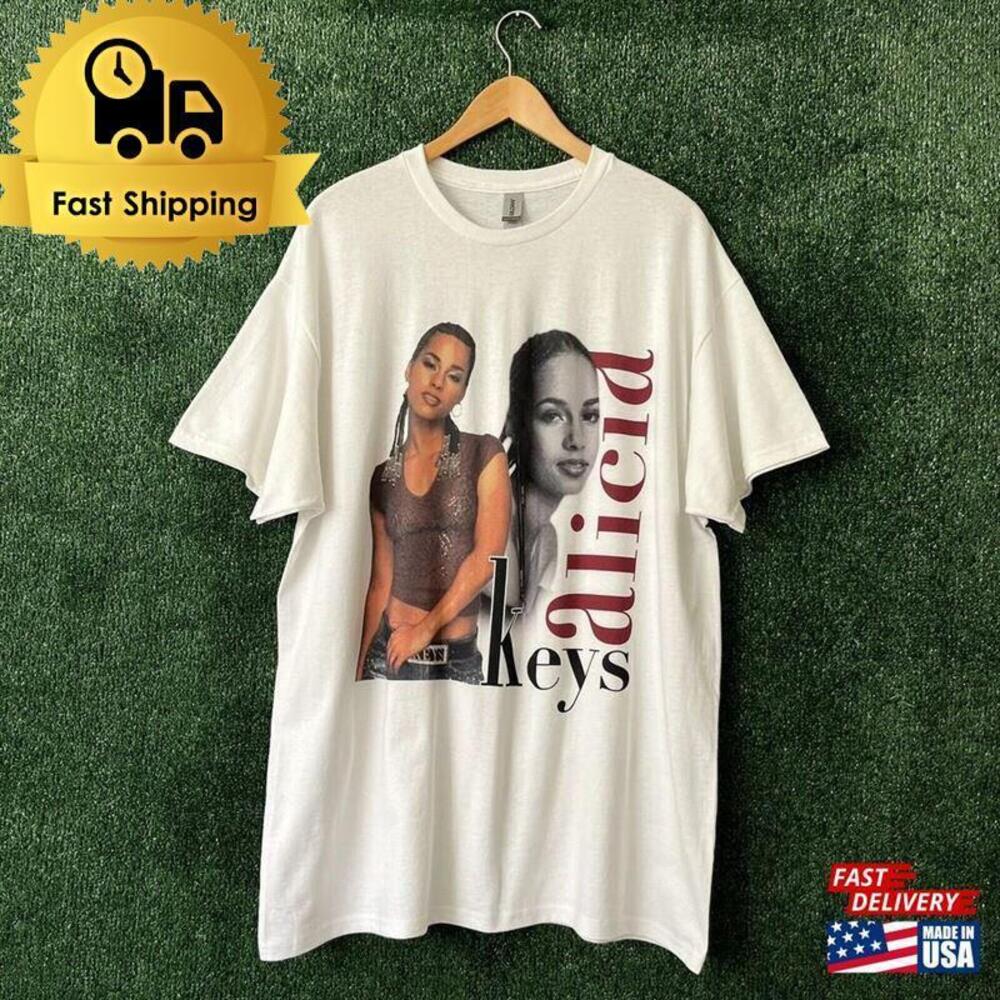 Style Alicia Keys Shirt Gift For Fan Unisex T-Shirt - Picture 1 of 4